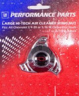 Proform Air Cleaner Wing Nuts 141-323 Filter Assembly Nut, Aluminum, Chrome, Red, Black, Chevrolet Bowtie Emblem, 1/4-20 in. Thread, Each thumbnail 3