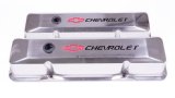 Proform GM Licensed Diecast Aluminum Chevrolet Valve Covers 141-108 Covers, Tall, Cast Aluminum, Polished, Logo, Chevy, Small Block, Pair thumbnail 3