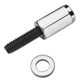 Proform Universal Valve Cover Fasteners 66650 Hold Downs, Aluminum Hex/Chrome, Steel 1/4 in.-20 Stud, Stainless Steel Washers, Set of 4 thumbnail 1