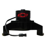 Proform Electric Water Pumps 141-674 Pump, Electric, 35 gpm, Die-Cast Aluminum, Black Powdercoated, Red Bowtie Emblem, Chevy, Big Block, Each thumbnail 1