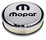 Proform Mopar Licensed Slant-Edge Air Cleaners 440-833 Cleaner, Slant-Edge, Aluminum Top, Polished, Recessed Black Logo, 14.00 in. Diameter, Dropped 1.00 in., Each thumbnail 5