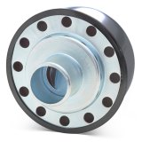 Proform Air Breather Caps for Chevrolet 141-884 Valve Cover Breather, Push-In, Round, Steel, Shark Gray, Bowtie Emblem, Each thumbnail 1