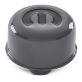 Proform Valve Cover Breathers 440-884 Breather, Push-in, Round, Steel, Shark Gray, Mopar Emblem, 3 in. Diameter, 1.220 Hole Size, Each thumbnail 1