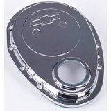 Proform GM Licensed Diecast Aluminum Timing Chain Covers 141-218 Cover, 1-Piece, Aluminum, Chrome, Bowtie Emblem, Chevy, Small Block, Kit thumbnail 2