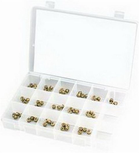 Proform Air Bleed Kits 67245 Kit, Brass, 25-35 Range, Plastic Case, Holley/Quick Fuel, 10-32 Thread, Kit thumbnail 1