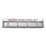 Proform GM Licensed Slant Edge Valve Covers 141-875 Covers, Edge, Tall, Perimeter Bolt, Cast Aluminum, Polished, Chevrolet Logo Top Style, Chevrolet, Big Block, Pair thumbnail 3