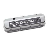 Proform GM Licensed Slant Edge Valve Covers 141-878 Covers, Edge, Tall, Perimeter Bolt, Cast Aluminum, Polished, Chevrolet Logo Top Style, Chevrolet, Big Block, Pair thumbnail 5
