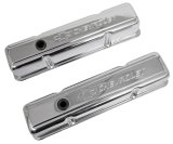 Proform Stamped Steel Chevrolet Valve Covers 141-101 Covers, Tall, Steel, Chrome, Logo, Chevy, Small Block, Pair thumbnail 1