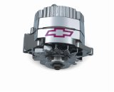 Proform Alternators 141-657 Alternator, Chrome, Red Chevy Bowtie Emblem, Internal Regulator, V-Belt Pulley, 100 Amp, 1-Wire, GM, Each thumbnail 2