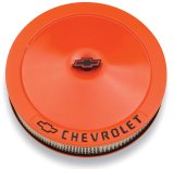 Proform GM Licensed Chevrolet Air Cleaner Kits 141-785 Filter Assembly, 14 in. Diameter, Round, Steel, Orange Powdercoated, 3 in. Filter Height, Bowtie Nut, Each thumbnail 2