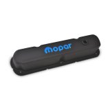 Proform Stamped Steel Mopar Valve Covers 440-751 Covers, Steel, Black Crinkle, Logo, Mopar, Small Block LA, Pair thumbnail 2