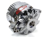 Proform Alternators 141-656 Alternator, Chrome, Red Chevy Bowtie Emblem, Internal Regulator, V-Belt Pulley, 70 Amp, GM, Each thumbnail 3