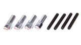 Proform Valve Cover Mini Nuts 141-909 Studs, with Hex Nuts, Red Bowtie Emblem, Steel, Chrome, 1/4 in.-20, 1.5 in. Length, Set of 4 thumbnail 2