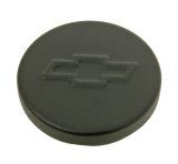 Proform Oil Filler Caps for Chevrolet 141-629 Fill Cap, Steel, Round, 1.220 in. Diameter, Black, Push-In, Universal, Bowtie Emblem, Each thumbnail 1