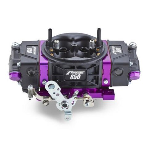 Proform Black Race Series 850 CFM 4-Barrel Carburetor 67303 Carburetor, Series, cfm, 4-Barrel, Dual Inlet, Black/Purple, Each thumbnail 4