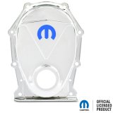 Proform Mopar Timing Chain Covers 440-216 Covers, Covers, One-piece, Steel, Chrome, M Logo, Dodge, Big Block B/RB, 426 Hemi, Each thumbnail 1