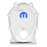 Proform Mopar Timing Chain Covers 440-216 Covers, Covers, One-piece, Steel, Chrome, M Logo, Dodge, Big Block B/RB, 426 Hemi, Each thumbnail 2
