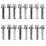Proform Self-Locking Wedge Header Bolts 66826 Fasteners, Bolts, Hex Head, Steel, Nickel Plated, M8 x 1.0 Thread Size, 1.181 in. Underhead Length, Set of 16 thumbnail 1