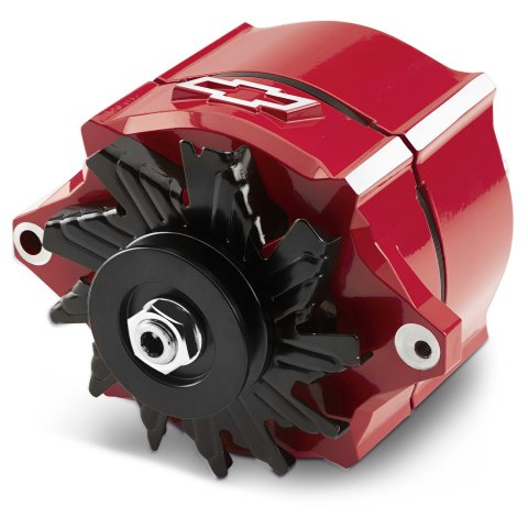 Proform Parts Alternators and Generators 141-150 Alternator; 100 AMP; GM 1-Wire; Slant-Edge; Raised Bowtie; Red thumbnail 1