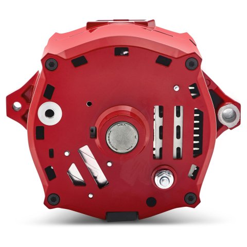 Proform Parts Alternators and Generators 141-150 Alternator; 100 AMP; GM 1-Wire; Slant-Edge; Raised Bowtie; Red thumbnail 2