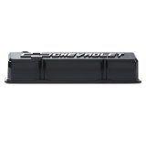 Proform GM Licensed Slant Edge Valve Covers 141-919 Covers, Cast Aluminum, Black Powdercoat, Tall, Chevrolet, Bowtie Emblem, Chevy, Small Block, Pair thumbnail 5