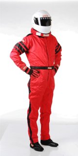 RaceQuip 120 Series Pyrovatex SFI-5 Suits 120014RQP Suit, Men's Medium Tall, One-piece, Multiple Layers, SFI 3.2A/5 Rating, Red with Black Stripe thumbnail 3