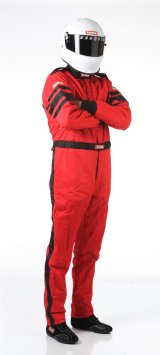 RaceQuip 120 Series Pyrovatex SFI-5 Suits 120014RQP Suit, Men's Medium Tall, One-piece, Multiple Layers, SFI 3.2A/5 Rating, Red with Black Stripe thumbnail 5