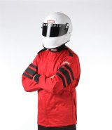 RaceQuip 120 Series Pyrovatex SFI-5 Jackets 121018RQP Jacket, Men's 3X-Large, Multiple Layers, SFI 3.2A/5 Safety Rating, Red with Black Stripe, Each thumbnail 1