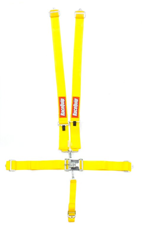 RaceQuip Latch & Link Harnesses 711031RQP Racing Harness, Link, Complete, 5-Point, SFI 16.1, Polyester, Yellow, Each