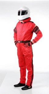 RaceQuip 120 Series Pyrovatex SFI-5 Suits 120016RQP Driving Suit, 1-Piece, Series, Pyrovatex, Multi-Layer, Red with Black Stripe, Men's X-Large, Each thumbnail 2