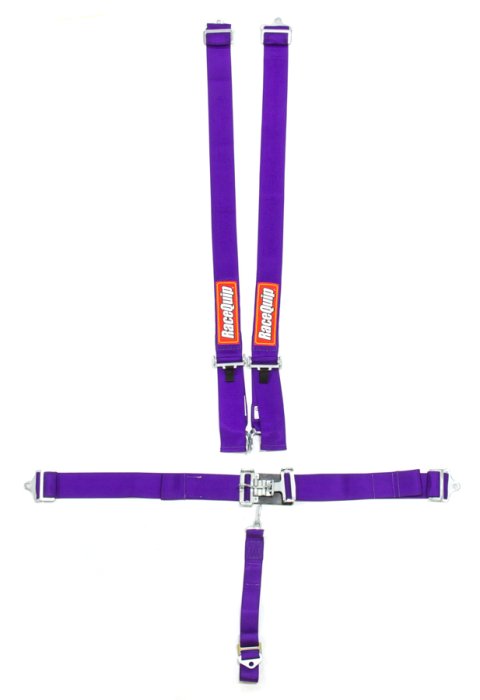 RaceQuip Latch & Link Harnesses 711051RQP Racing Harness, Link, Complete, 5-Point, SFI 16.1, Polyester, Purple, Each
