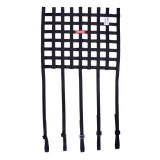 RaceQuip SFI Ribbon Window Nets With Strap Mounts 825003RQP Net, Square, Ribbon, Polypropylene, Black, Straps, 18 in. Width, 18 in. Height, 27.1, Each thumbnail 1