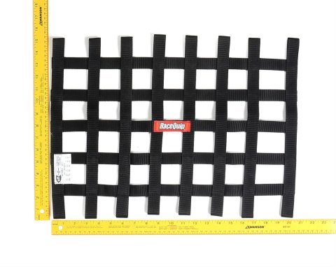 RaceQuip SFI Ribbon Window Nets 726002RQP Net, Black, Rectangle, 21 in. x 15 in., 27.1, Each