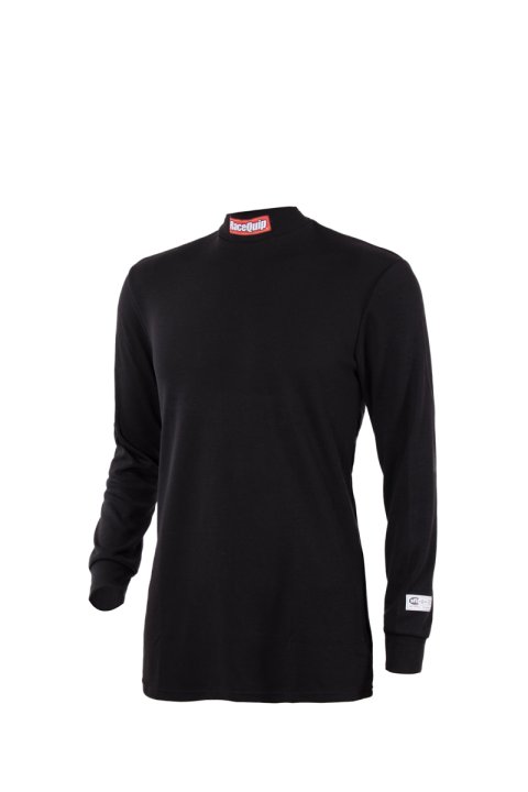 RaceQuip SFI 3.3 Fire-Retardant Underwear Shirts 4910903RQP Fire Retardant Shirts, Fire Retardant Underwear, Top, Youth Medium, Black thumbnail 2