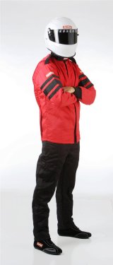 RaceQuip 120 Series Pyrovatex SFI-5 Jackets 121017RQP Jacket, Men's 2X-Large, Multiple Layers, SFI 3.2A/5 Safety Rating, Red with Black Stripe, Each thumbnail 6