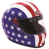 RaceQuip PRO20 Helmets 276123RQP Helmet, PRO20, Full, Gloss Red/WhiteBlue, Snell SA2020, EPS Liner, American Flag Graphic, Medium, Each thumbnail 1