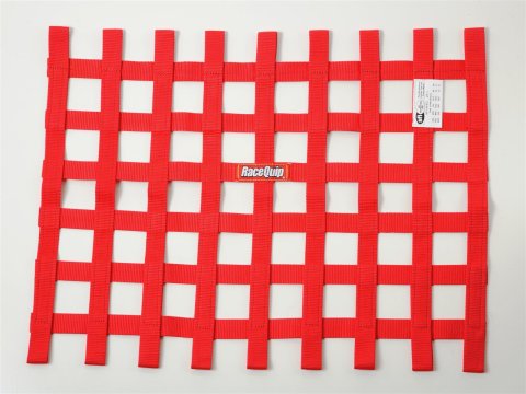 RaceQuip SFI Ribbon Window Nets 725015RQP Net, Red, Rectangle, 24 in. x 18 in., 27.1, Each