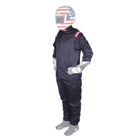 RaceQuip Chevron-5 Multi-Layer SFI-5 Jackets 91619079RQP Driving Jackets, SFI-5, Multiple Layers, Nomex®, Black, SFI 3.2A/5, Men's 2X-Large, Each