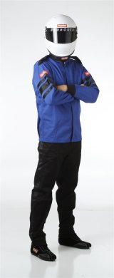 RaceQuip 110 Series Pyrovatex SFI-1 Jackets 111022RQP Jacket, Series, Men's Small, Single Layer, SFI 3.2A/1, Blue with Black Stripe thumbnail 4