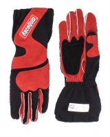 RaceQuip 356 Series Outseam Gloves with Cuffs 356105RQP Driving Gloves, Series, Two Layer, Nomex/Suede, Race Gloves, SFI 3.3/5, Black/Red, Large, Pair thumbnail 3