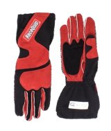 RaceQuip 356 Series Outseam Gloves with Cuffs 356105RQP Driving Gloves, Series, Two Layer, Nomex/Suede, Race Gloves, SFI 3.3/5, Black/Red, Large, Pair thumbnail 4