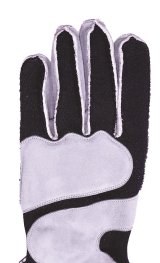 RaceQuip 356 Series Outseam Gloves with Cuffs 356603RQP Driving Gloves, Series, Two Layer, Nomex/Suede, Race Gloves, SFI 3.3/5, Black/Gray, Medium, Pair thumbnail 3