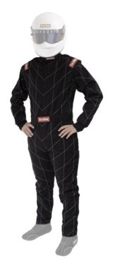RaceQuip Chevron-1 FRC SFI-1 Suits 130902RQP Suits, One-Piece, Men's Small, Single Layer, SFI 3.2A/1, Black, Each thumbnail 5