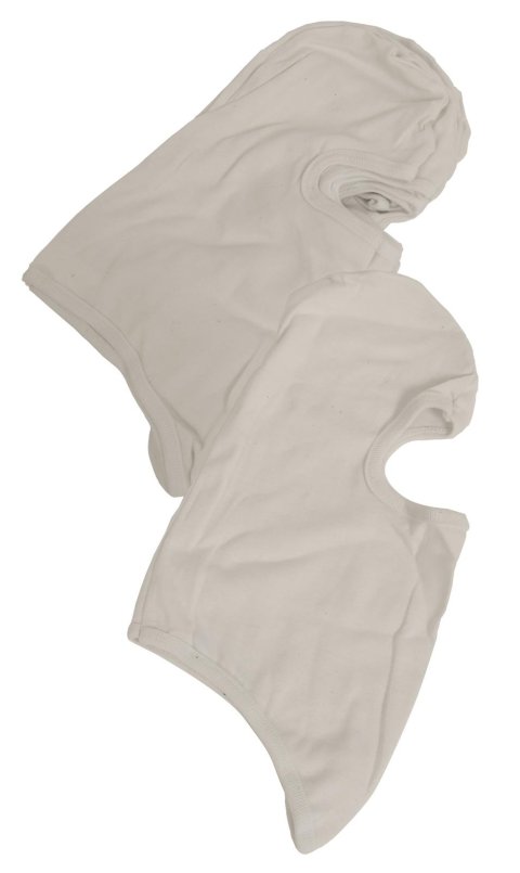 RaceQuip Cotton Balaclava Head Socks 420001RQP Socks, Balaclava, One Layer, Single Eyehole Opening, Cotton, White, Set of 10