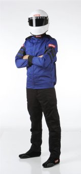 RaceQuip 120 Series Pyrovatex SFI-5 Jackets 121027RQP Jacket, Men's 2X-Large, Multiple Layers, SFI 3.2A/5 Safety Rating, Blue with Black Stripe, Each thumbnail 3
