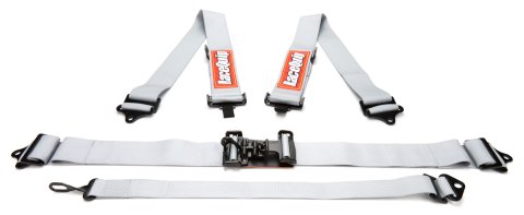 RaceQuip Latch & Link Harnesses 711061RQP Racing Harness, Link, Complete, 5-Point, SFI 16.1, Polyester, Platinum, Each