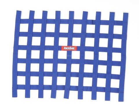 RaceQuip Non-SFI Ribbon Window Nets 721025RQP Net, Non-SFI, Ribbon, Rectangle, Polypropylene, Blue, 24 in. Width, 18 in. Height, Each