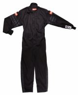 RaceQuip SFI-1 Pro-1 Single Layer Kids Suits 1959997RQP Driving Suits, Suits, One-piece, Pyrovatex, Black, SFI 3.2A/1, Youth 2X-Large, Each thumbnail 4