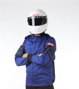 RaceQuip 120 Series Pyrovatex SFI-5 Jackets 121023RQP Driving Jacket, Series, Pyrovatex, Multi-Layer, Blue with Black Stripe, Men's Medium, Each thumbnail 1