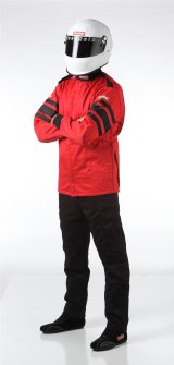 RaceQuip 120 Series Pyrovatex SFI-5 Jackets 121013RQP Jacket, Men's Medium, Multiple Layers, SFI 3.2A/5 Safety Rating, Red with Black Stripe, Each thumbnail 3
